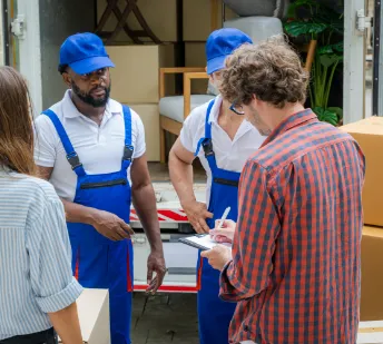 movers with customers