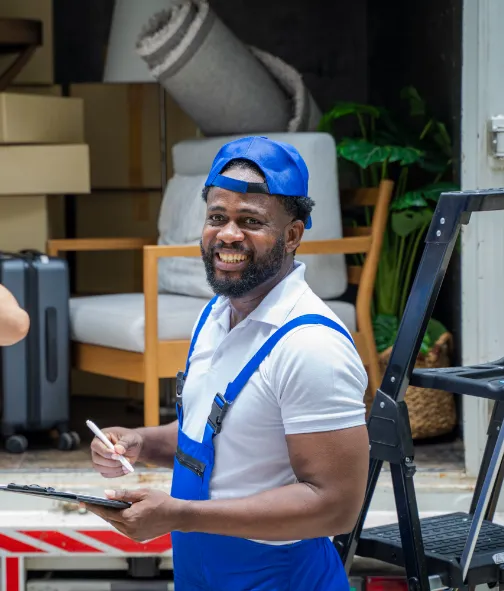 mover smiling
