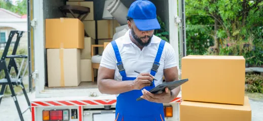 mover checking tablet